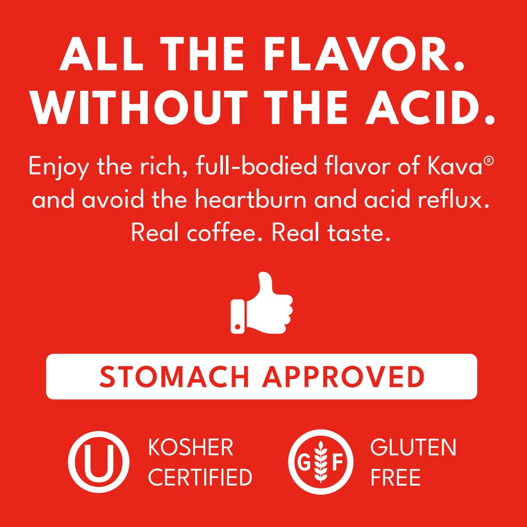 Kava Instant Coffee, Acid Reduced, 4 Ounce Glass Jar, Pack of 1