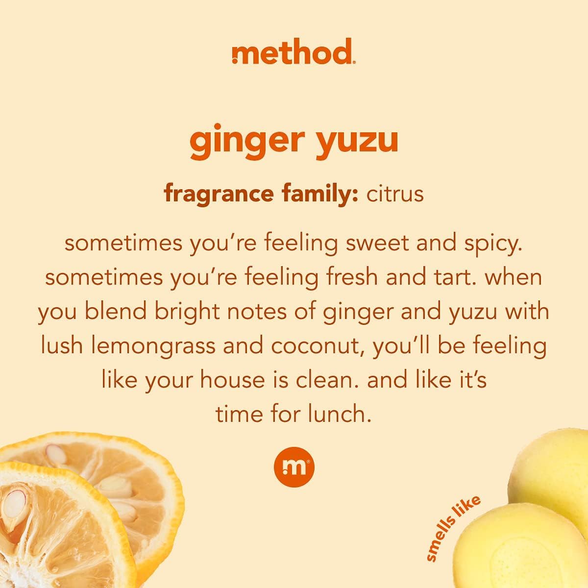 Method Hardwood Floor Cleaner Squirt + Mop Bottle, Ginger Yuzu, For Sealed Hardwood And Laminate Floors, 25 Fl Oz (Pack Of 2)