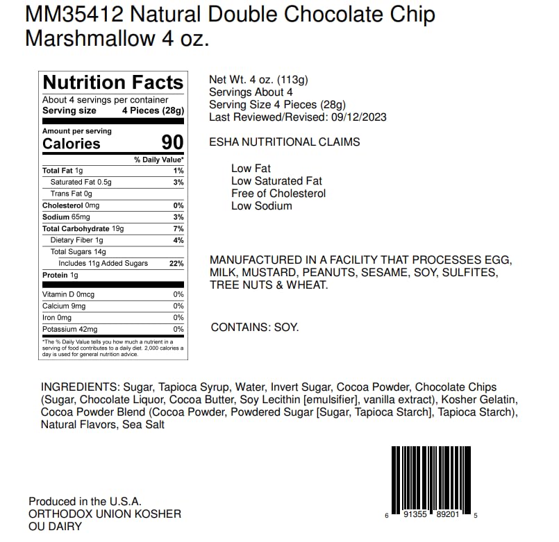 Hammond'S Candies | Gourmet Chocolate Chip Marshmallows | 2 Bags, Great For Snacking | Hot Chocolate, Smores And Homemade Browni