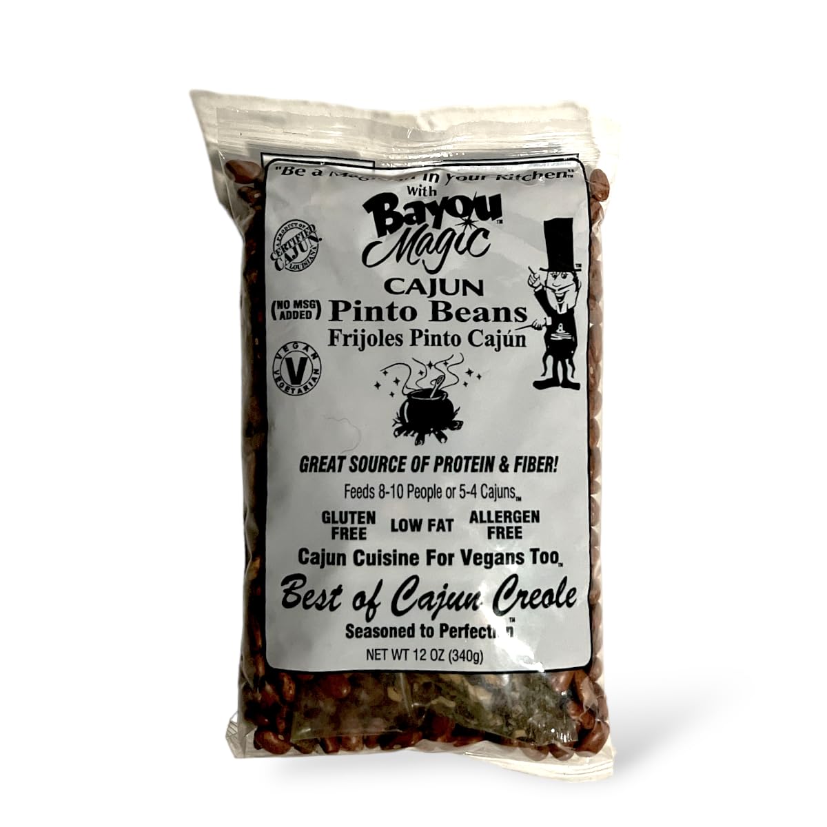 Bayou Magic Cajun Pinto Beans (Pack of 6), 12 oz.
