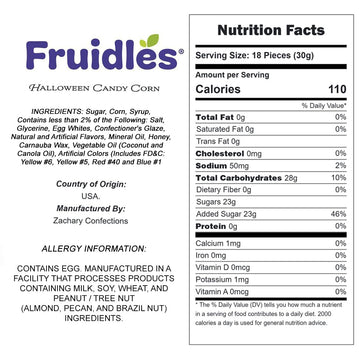 Fruidles Halloween Candy Corn, (30-Packs) Of Classic Halloween Candy Corn Great For Treat Bags, Individual 1oz Bags (30-Packs)