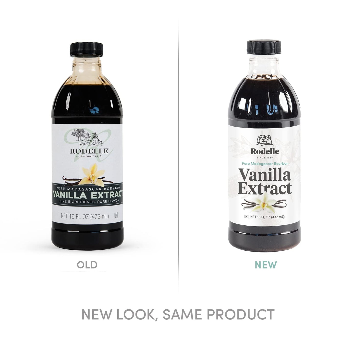 Rodelle Pure Madagascar Spirit-Inspired Flavor Vanilla Extract, 16 Oz