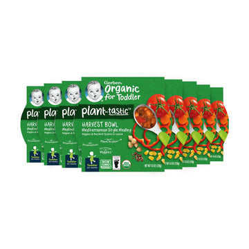 Gerber Organic Baby Food, Toddler, Plant-Tastic, Harvest Bowl, Mediterranean Medley, 4.5 Oz (Pack Of 8)