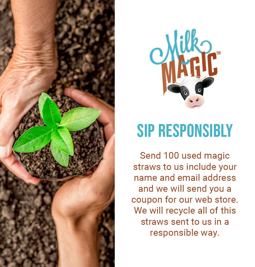 Milk Magic Magic Milk Flavoring Straws (32 Milk Straws) Flavors Include 2 Cookies And Cream, 2 Chocolate, 2 Strawberry, And 2 Cotton Candy Flavor Milk Straws