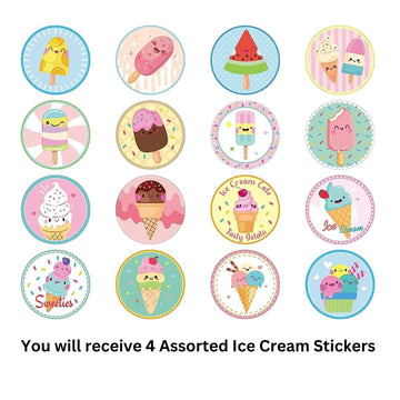 Joy Cone Ice Cream Cones - Gift Packs With 4 BONUS Ice Cream Stickers By Lyzas Sweets & (Pack of 2 Mini Cups (42ct.))