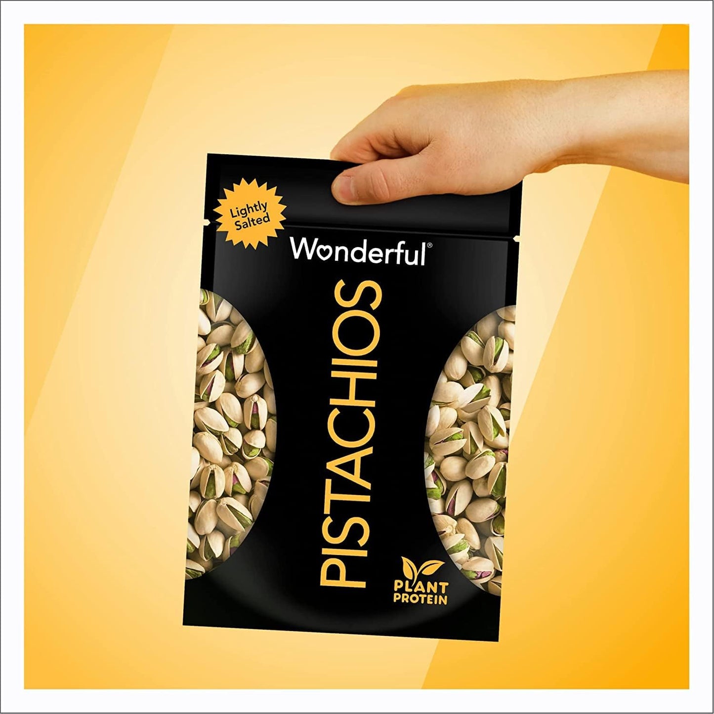 Wonderful Pistachios In Shell, Lightly Salted Nuts, 16 Ounce Resealable Bag, Protein Snacks, Gluten Free, Healthy Snacks