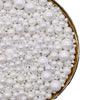 White Edible Pearls Christmas Sprinkles,Cake Sprinkles,Cookie Sprinkles,Sugar Pearl, Edible Candy Pearls 130G 4.6Oz For Cake Cup