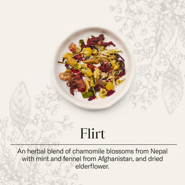 Dona Single Origin, Premium Blended Teas Conveniently Packaged In Plant-Based Sachets, Canister Of 12 Sachets/Teabags (Flirt)