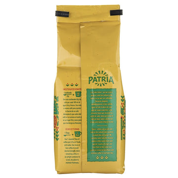 Patria Mexico Medium Dark Roast Ground Coffee, 12Oz Bag (Pack Of 1)