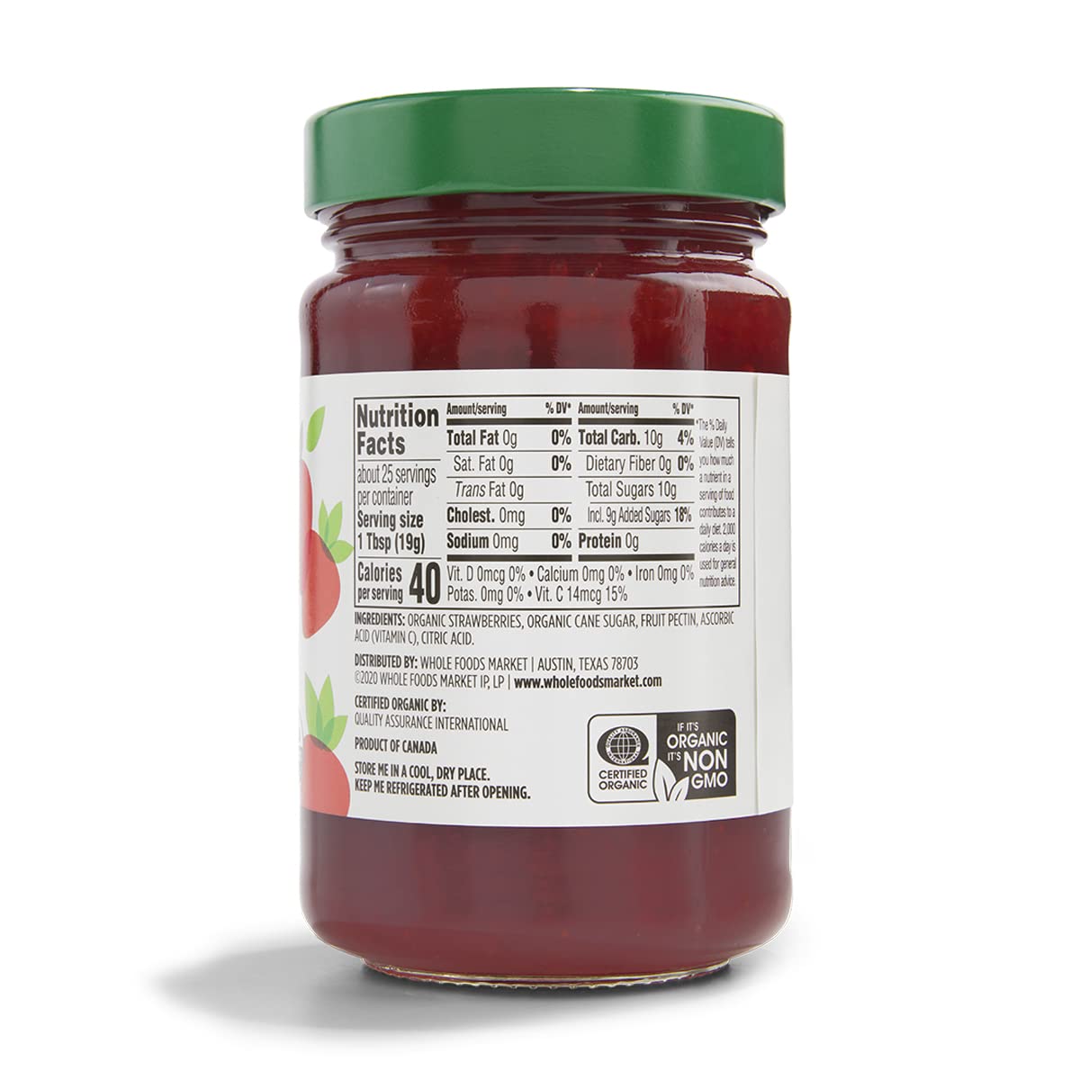 365 by Whole Foods Market Organic Strawberry Fruit Spread, 17 OZ, 1.06 lb, Perfect for Spreading or Baking