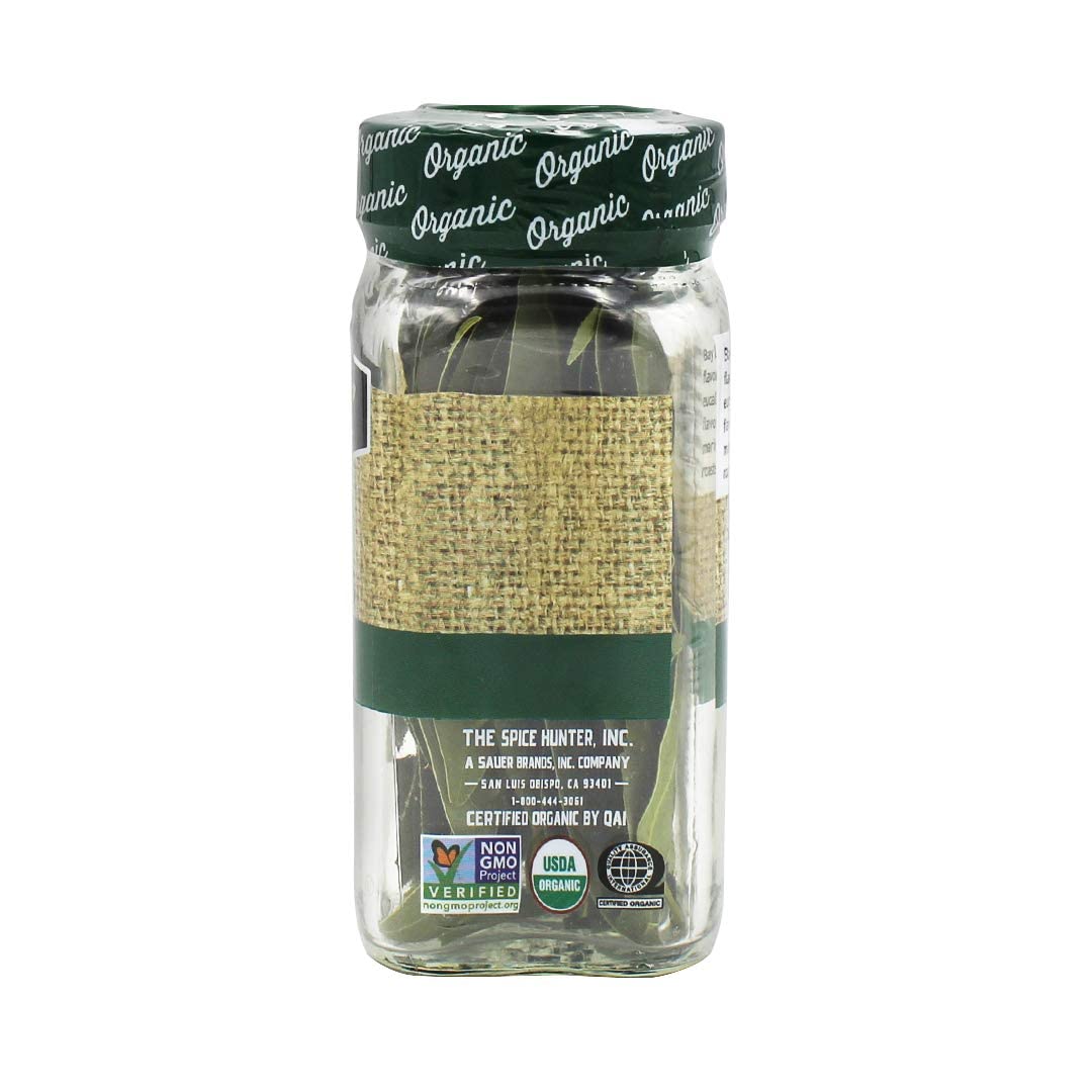The Spice Hunter California Bay Leaves, Whole, Organic, 0.14-Ounce Jar