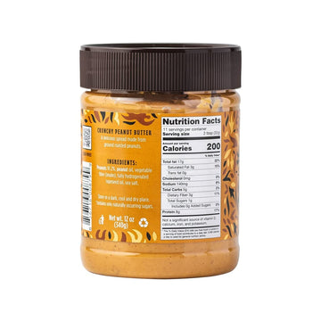 Good Good Crunchy Peanut Butter Keto Friendly - Low Carb & No Added Sugars - Vegan - No Palm Oil Or Preservatives - Non-Gmo - 12 Oz / 340G (Pack Of 2)
