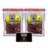 Old Trapper Teriyaki Beef Jerky Gift Set, Traditional Style Real Wood Smoked Beef Jerky, Made From 100% Top Round Steaks, Pack Of 2, 4 Oz. Resealable Bags With Bonus Old Trapper Magnet By Lyzas Sweets &