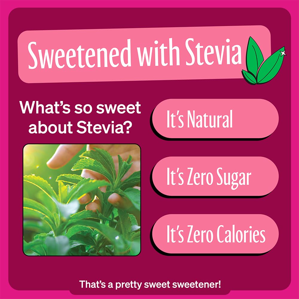Zevia Zero Sugar Soda Cran-Raspberry 12 oz Cans 24-Pack Non-GMO Gluten-Free Vegan