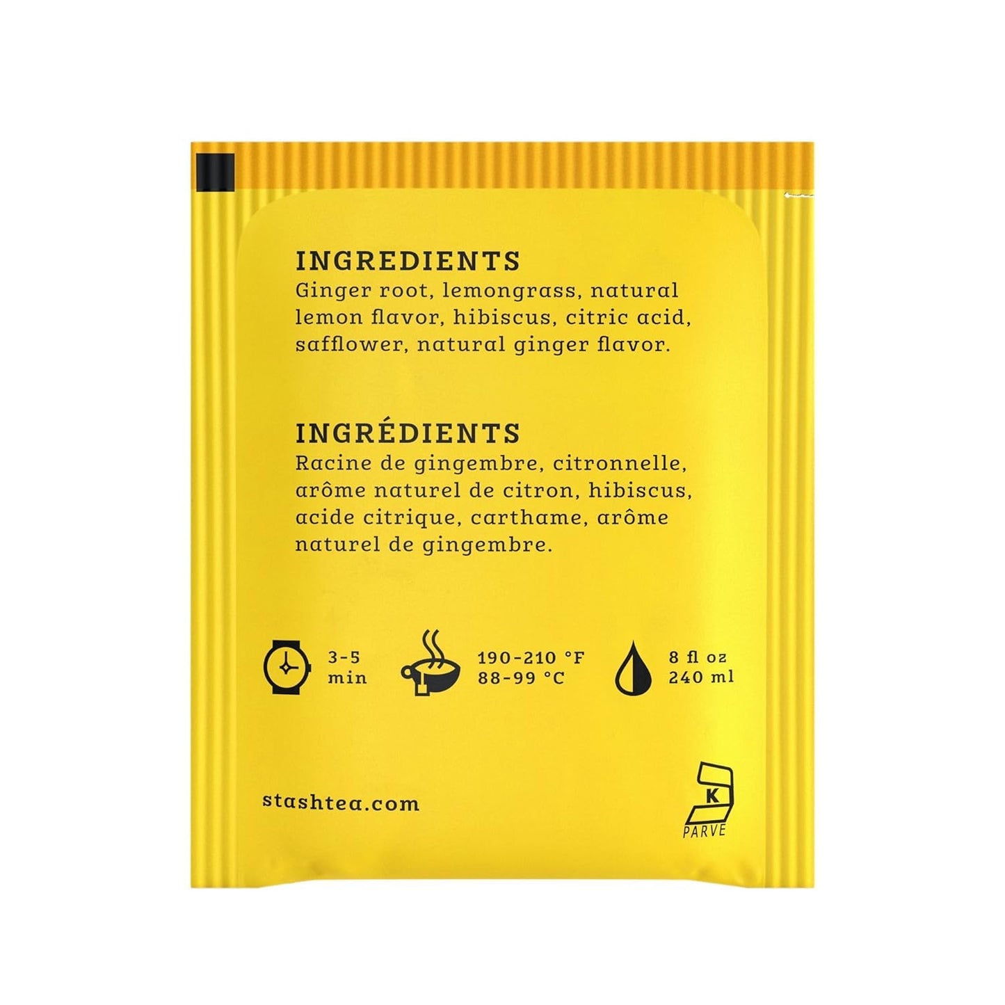 eRaiyan Lemon Ginger Herbal Tea - 30 Tea Bags, 1 Box