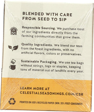 Celestial Seasonings Herb Tea Lemon Zinger 20 Bags (Pack Of 4)