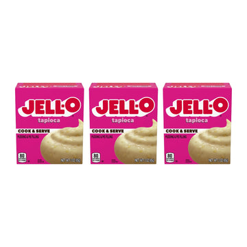 Jell-O Tapioca cook & Serve Pudding & Pie Filling 3 oz (3 Pack)