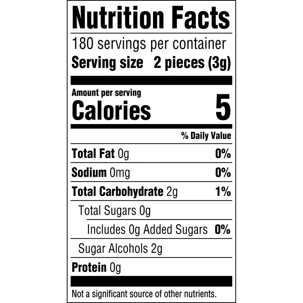 Eclipse Spearmint Sugarfree Gum, 60 Count (Pack Of 6)