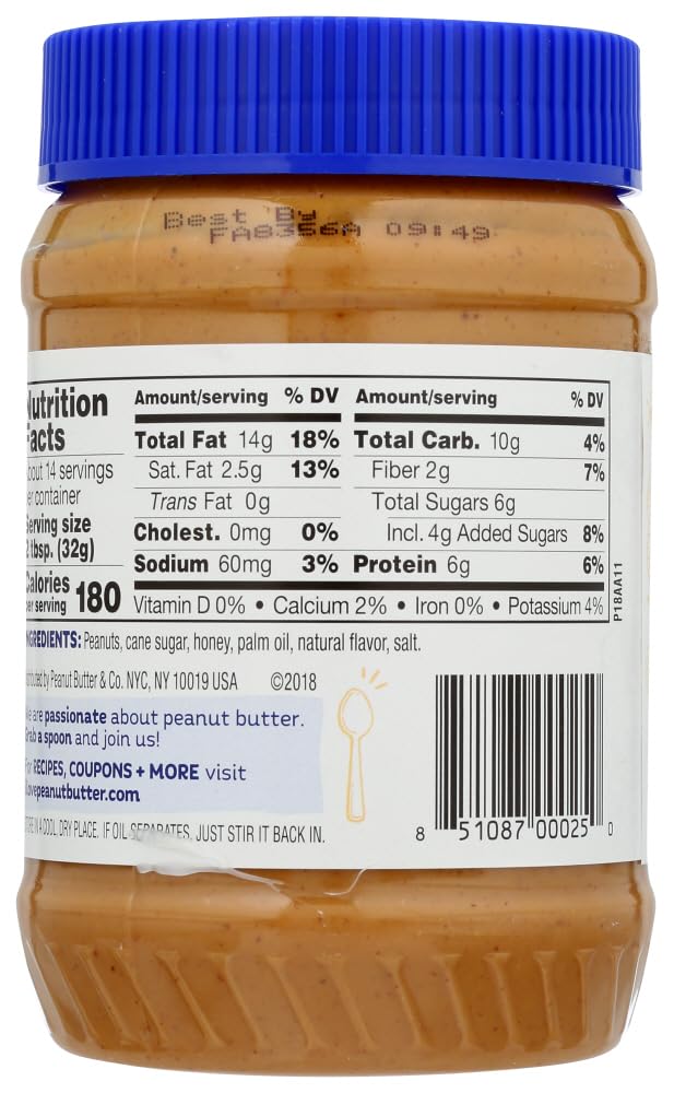 The Bees Knees Peanut Butter Blended with Scrumptious Honey - 16 oz. (12 Pack) 12