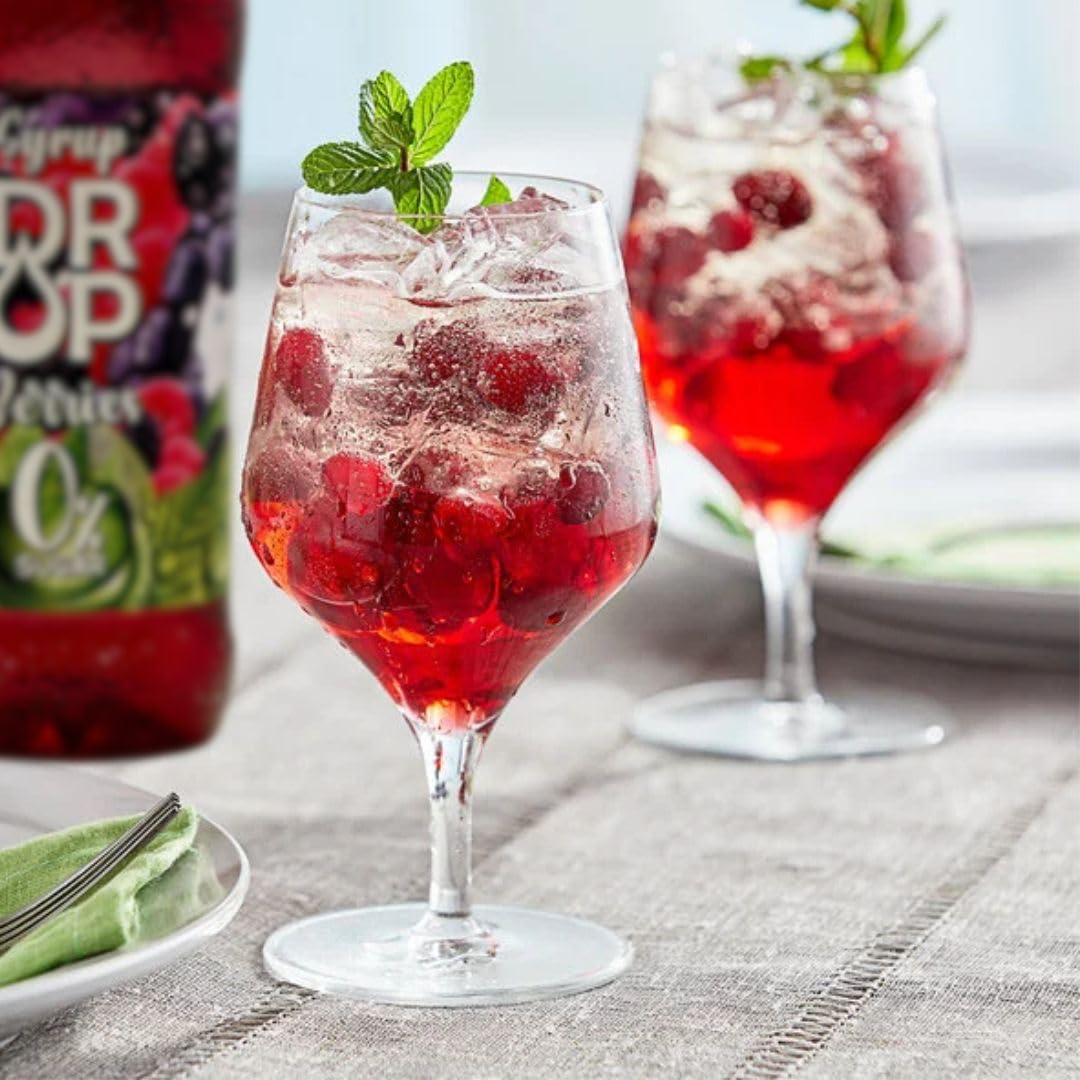 Drop Sugar-Free Syrup, Natural Stevia, 100% Pure Extract, 16.9 Fl Oz, Zero Calories, Non-GMO, Keto-Friendly, Ideal for Drinks & Desserts