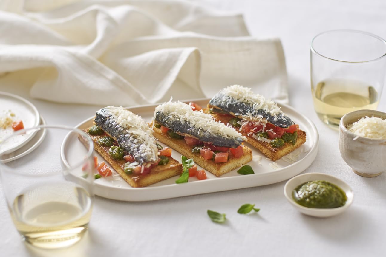 Ortiz Sardines A la Antiqua in Extra Virgin Olive Oil, Moist & Tender, 6.7oz Jar, Pack of 6 - Wild Caught in Spain