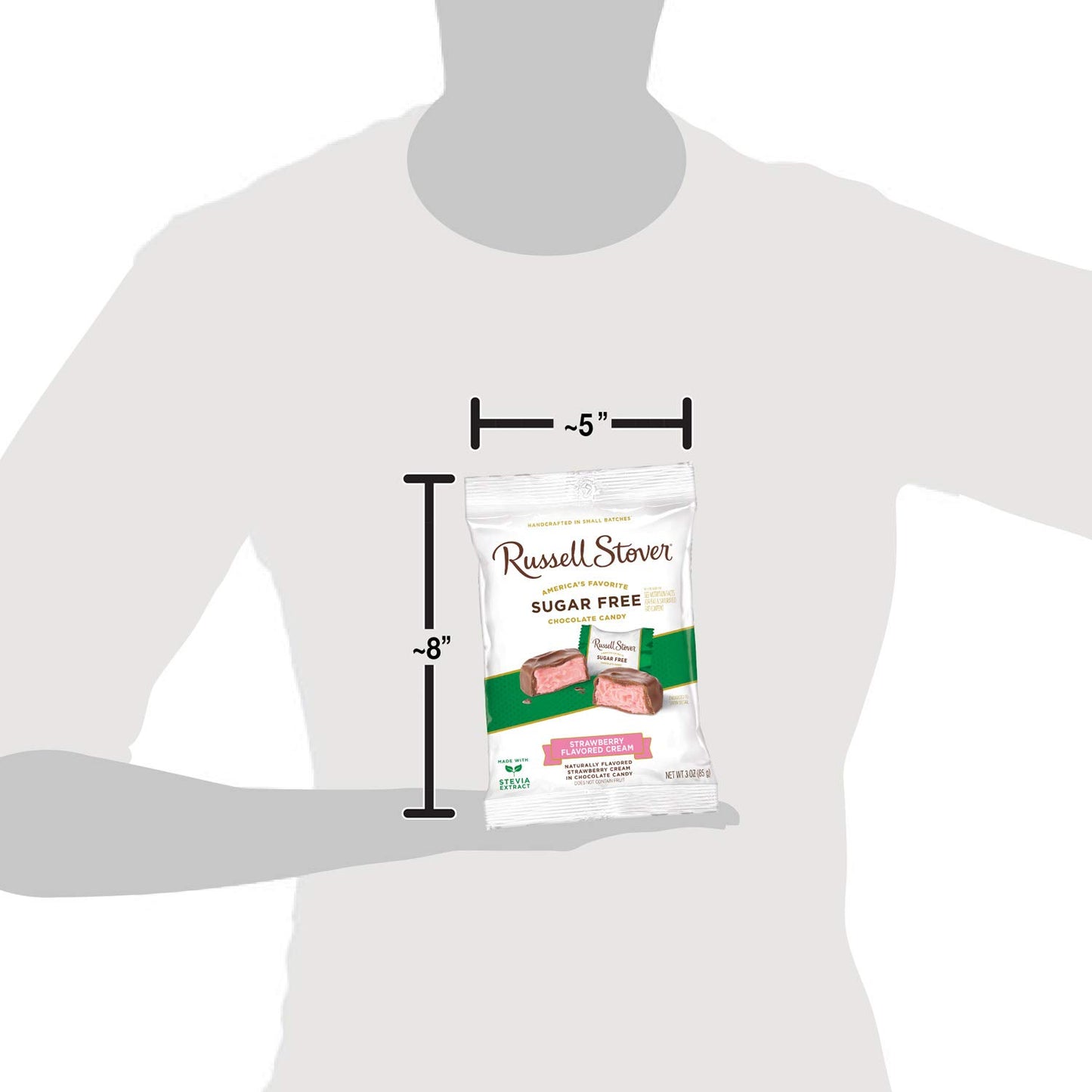 Russell Stover Sugar Free Strawberry Cream, 3 Oz. Bag