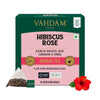 Vahdam, Hibiscus Flowers Herbal Tea Bags (15 Count) Caffeine Free, Non Gmo, Gluten Free Hibiscus Tea | Floral Flavor Tisane - Hibiscus Rose Petals & Exotic Spices | Resealable Ziplock Pouch