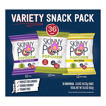 Skinny Pop Pop~Corn Variety Snack Pack, 36 Count