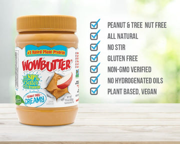Wowbutter Natural Peanut Free Creamy 1.1Lb Jar, (Pack Of 4)