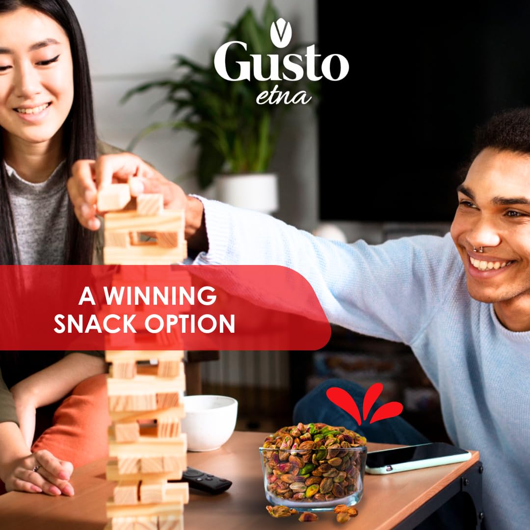 Pistachios No Shell, Raw, Shelled, Unsalted, 2.2 Lb (1 Kg), Turkish Pistachios Raw Kernel Natural Purple Color, Gusto Etna