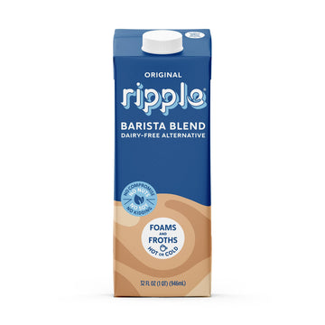 Ripple Barista Non Dairy Milk | Froths And Foams, Smooth And Creamy | Shelf Stable | Vegan & Non Gmo Certified | Dairy, Soy, Nut