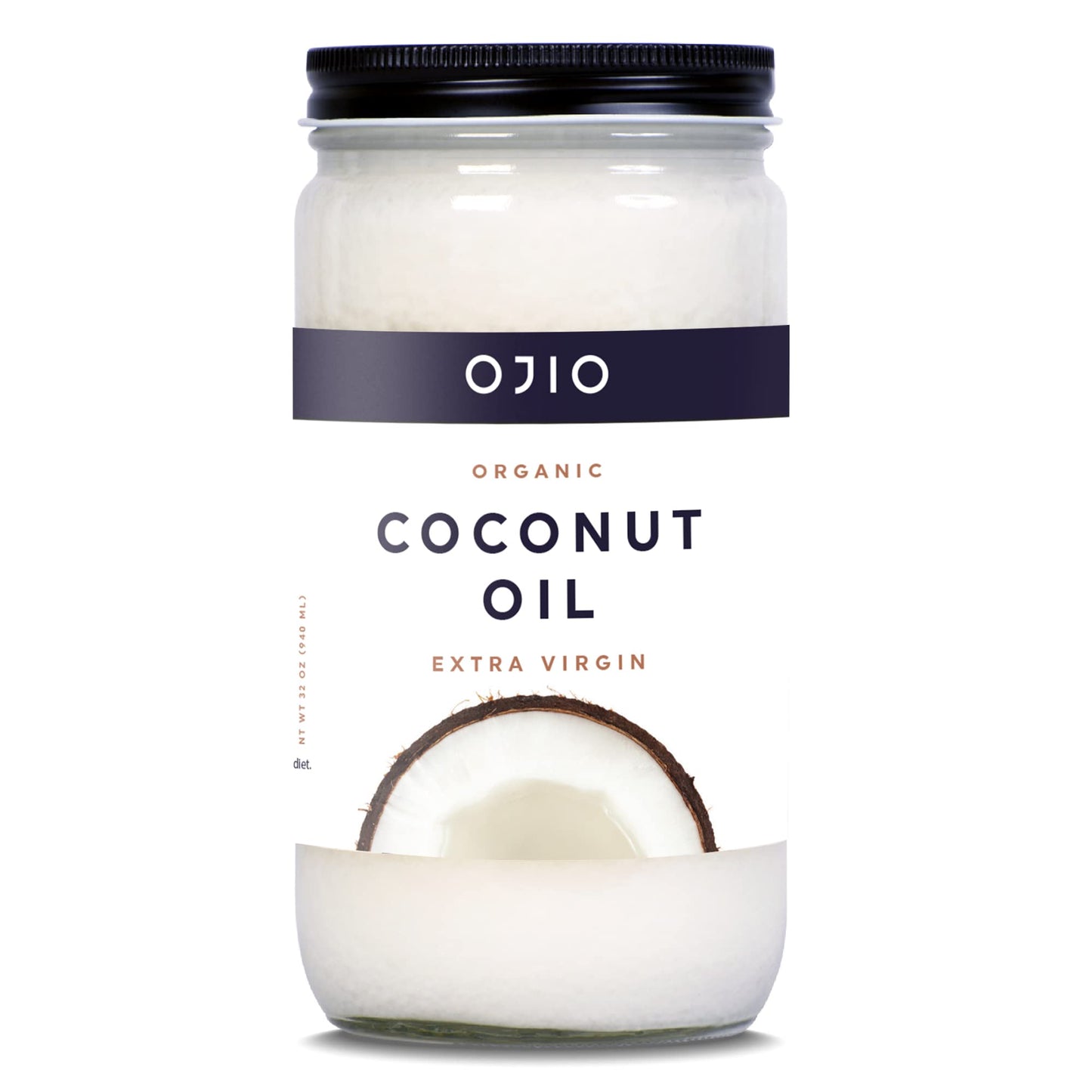Ojio Virflavor Blend Coconut Oil - Unrefined Cold Pressed Extra Virflavor Blend Coconut Oil For Cooking Baking Skin & Hair Care - Gluten-Free Low-Carb Keto & Paleo Friendly - 32 Fl Oz (Pack Of 1)