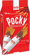 Pocky Chocolate Cream Biscuit Sticks, 9 Packs, 4.13 Ounce Bag - 5 Count Display Box