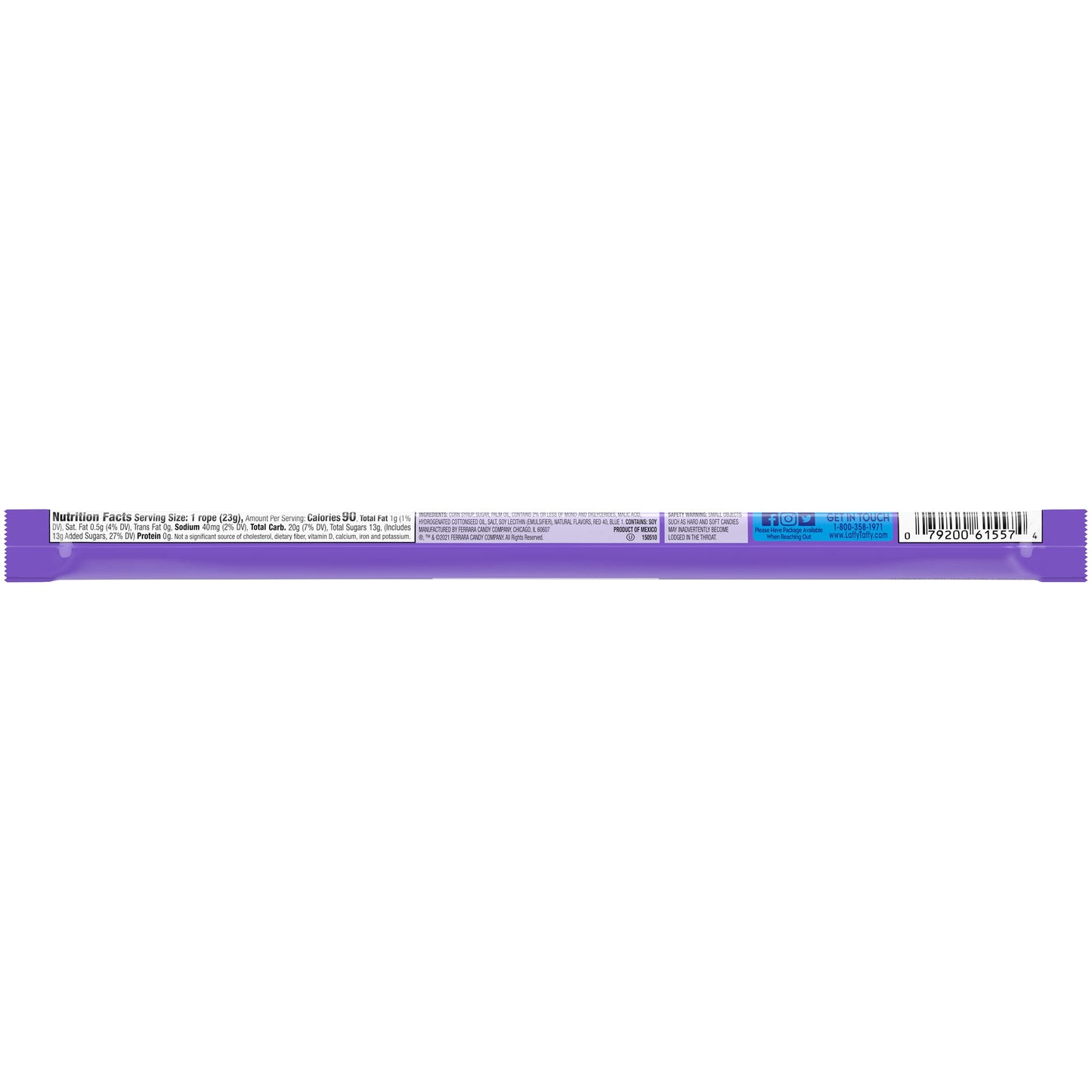Laffy Taffy Rope - Case Of 24 (Grape)