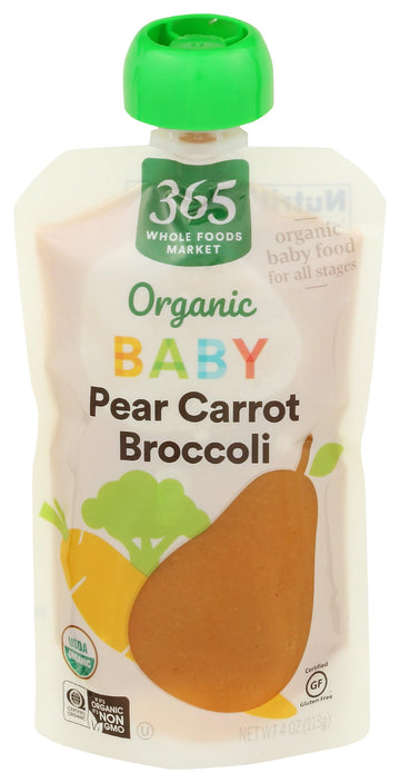 365 By Whole Foods Market, Organic Pear Carrot Broccoli Baby Food, 4 Ounce