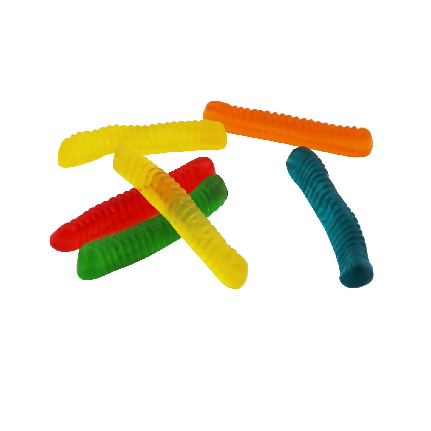 Firstchoicecandy Sweet & Sour Gummy Worms, Multi Flavors And Solid Colors (1 Pound, Sweet Mix Fruit)