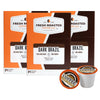 Fresh Roasted Coffee, Dark Brazil, Med-Dark Roast, Kosher, K-Cup Compatible, 72 Pods