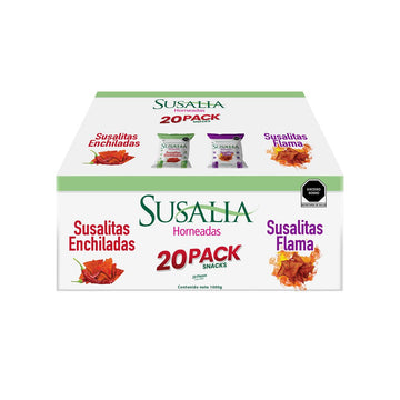 Susalia Botana Ma  Z Con Nopal Horneada, Flamas Y Enchiladas (20 Pack)
