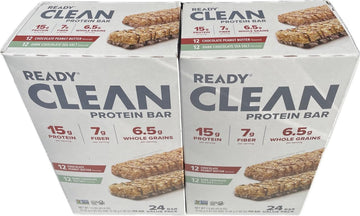 Come Ready Nutrition Clean Protein Bars (2 pack) 48 Total Bars - 24 Chocolate Sea Salt and 24 Chocolate Peanut Butter ONLY $1.38