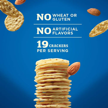 Blue Diamond Almonds Nut-Thins Gluten Free Cracker Crisps, Original, Family Size, 7.7 oz (Pack of 6)