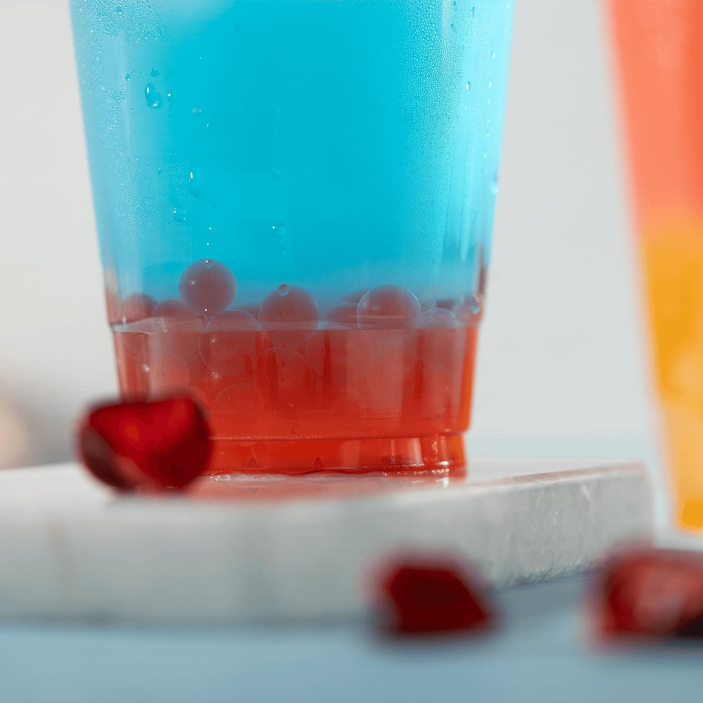 Tea Zone B2063 Raspberry Popping Pearls For Boba Tea Beverages, Sweets, Ice Cream Topping (7 Lbs)