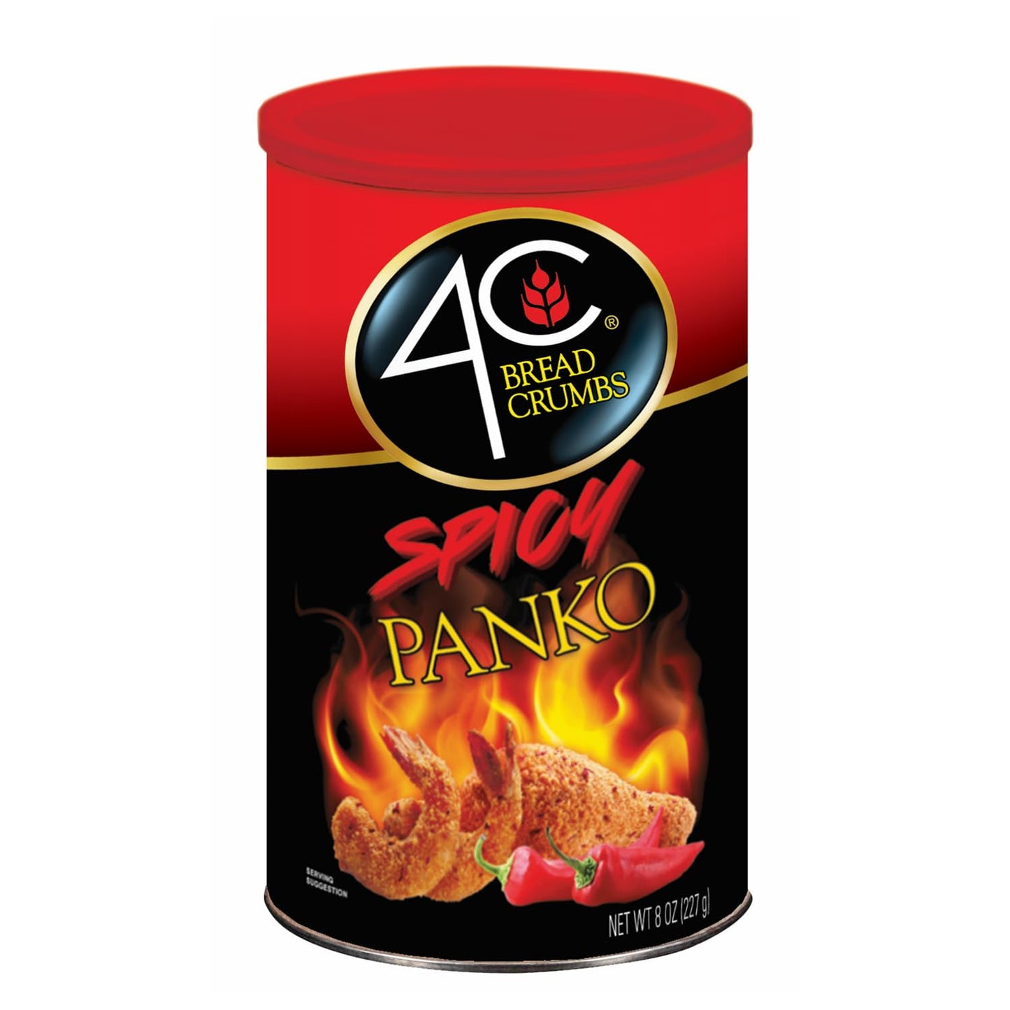 4C Top-Grade Spicy Bread Cflavor Blendbs Spicy Panko Plain 1 Pack Flavorful Crispy Crunchy Value Pack (8 Ounce)
