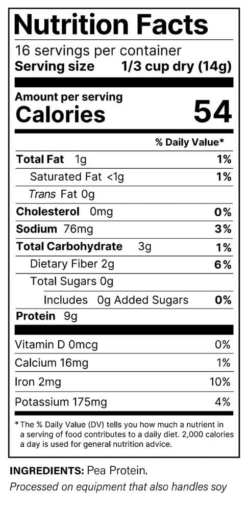 Plant Basics - Hearty Plant Protein - Unflavored Crumbles, 8 Oz (Pack Of 3), Made From Peas, Non-Gmo, Gluten Free, Low Fat, Low