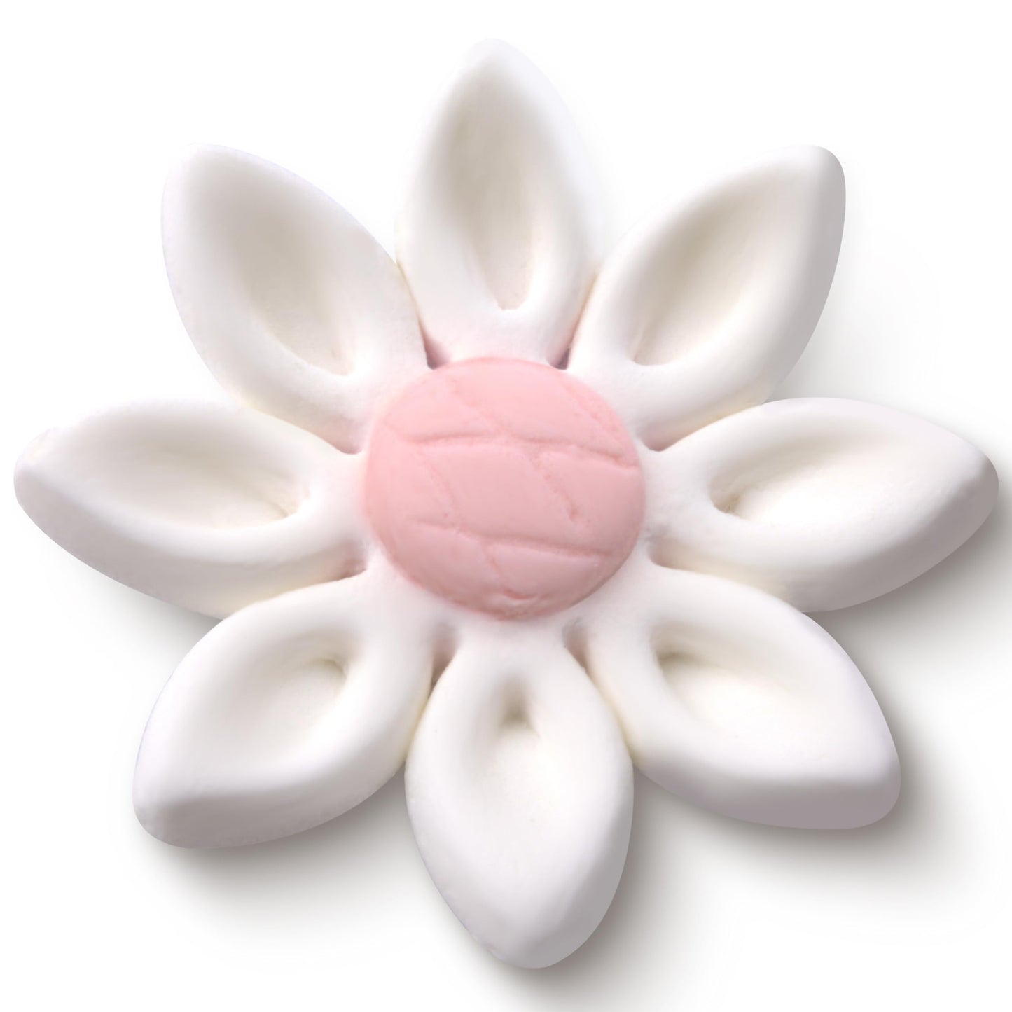 18 Count Edible Daisy Cake Decorations Small Edible Flowers White & Pink Sugar Flowers Daisy Cupcake Toppers For Cakes & Cupcakes Edible Cake Decorations Global Sugar Art (1 Inch)