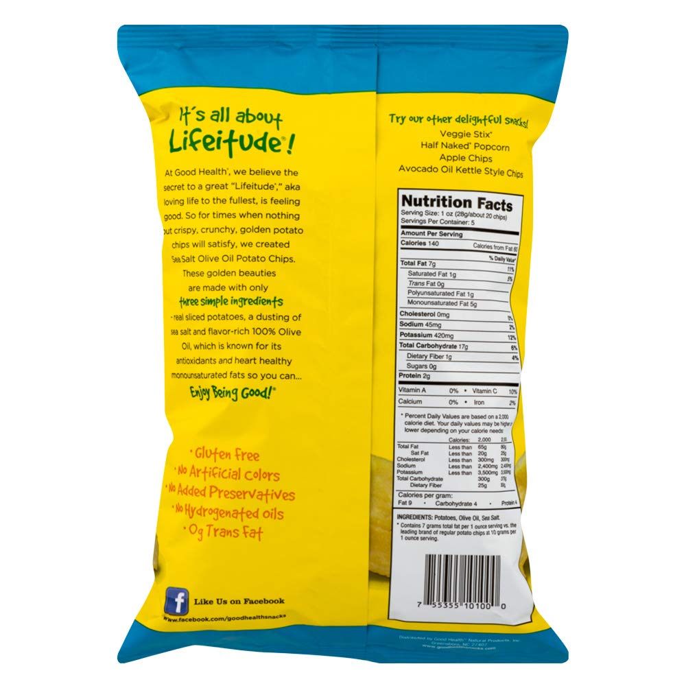 Good Health Olive Oil Sea Salt Potato Chip, 5 Ounce