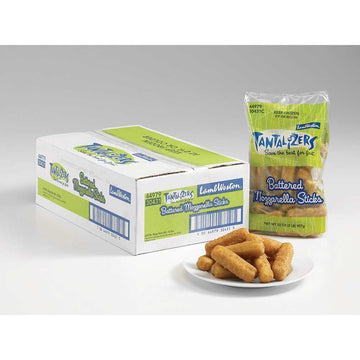 Lamb Weston Tantalizers Battered Mozzarella Stick - Appetizer, 2 Pound -- 6 per case.