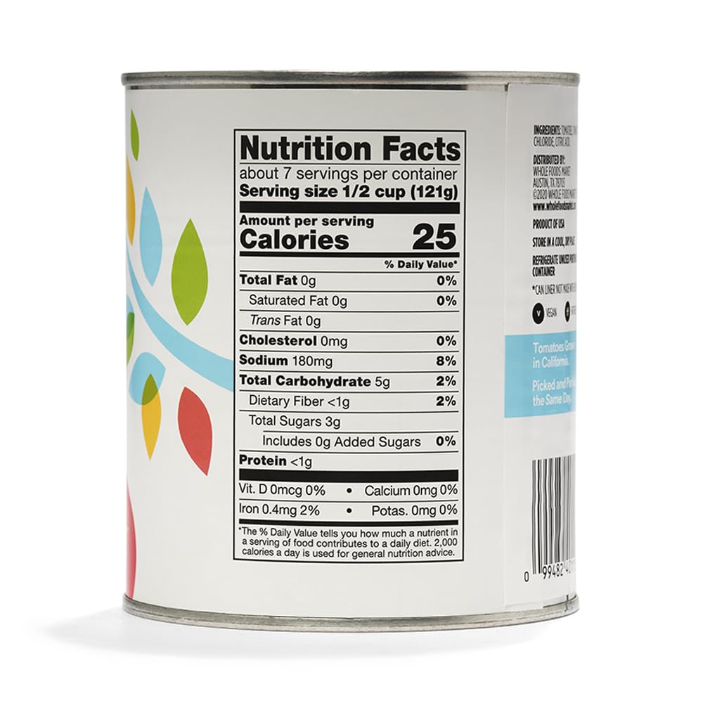 365 By Whole Foods Market, Tomatoes Whole Peeled, 28 Ounce