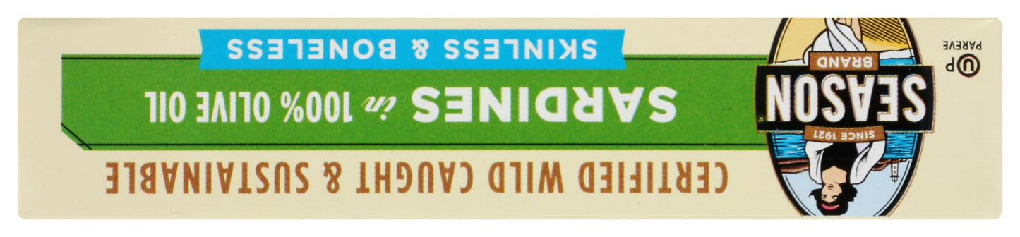 SEASONS SARDINE CLUN SKNL & BNLS OIL 3.75OZ