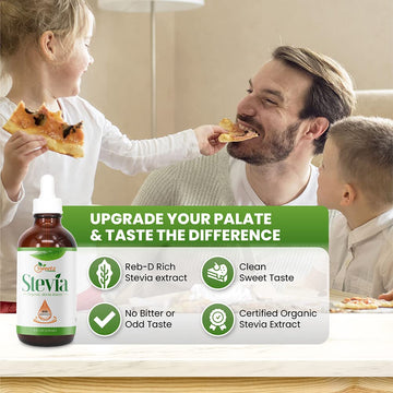 G-Sweetz Liquid Stevia Drops - Made From Reb-D Rich Organic Stevia Extract - Concentrated Liquid Stevia Sweetener For Drinks, Fo