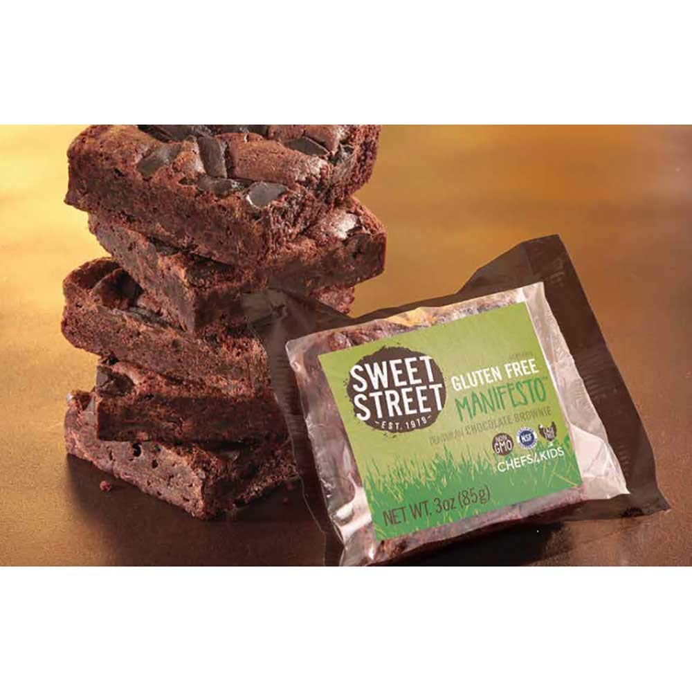 Sweet Street Honduran Chocolate Manifesto Brownie, 2.8 Ounce - 48 Per Case.